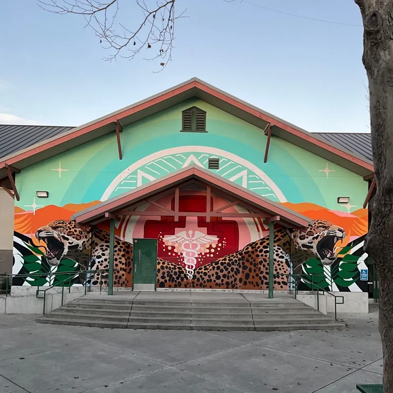 Jaguars Guard Medical Sanctuary Mural in Sacramento, CA