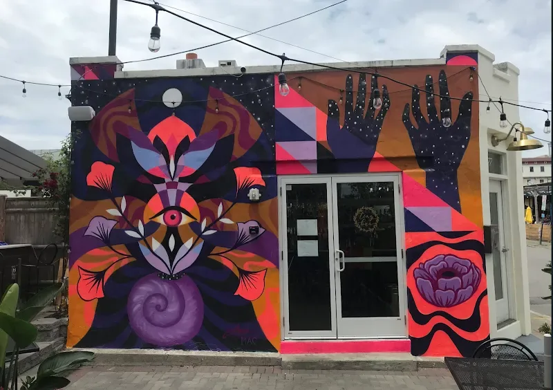 Antidote Seeking (2022) by Lena Mac. Mural produced by The Avenue Concept in Providence, RI