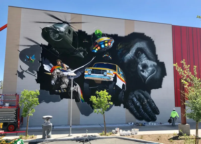Imagination Takes Flight Through Childhood Dreams Mural in Tucson, AZ in Tucson