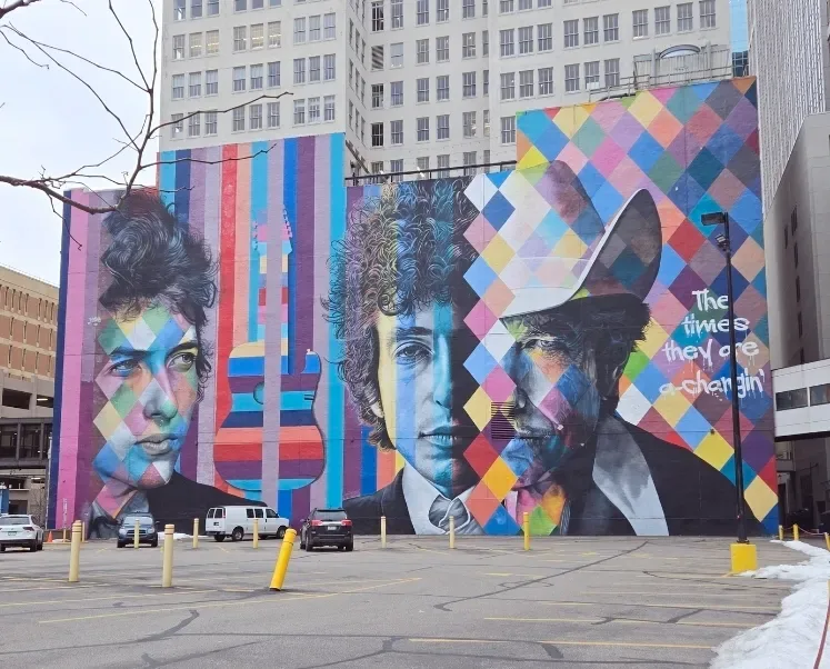 Bob Dylan Mural in Minneapolis, MN in Minneapolis