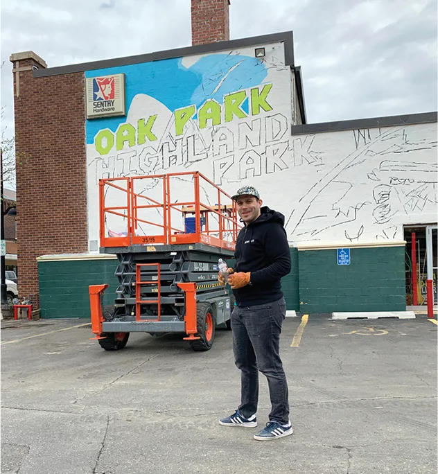 Ben Schuh mural work 4 in Des Moines