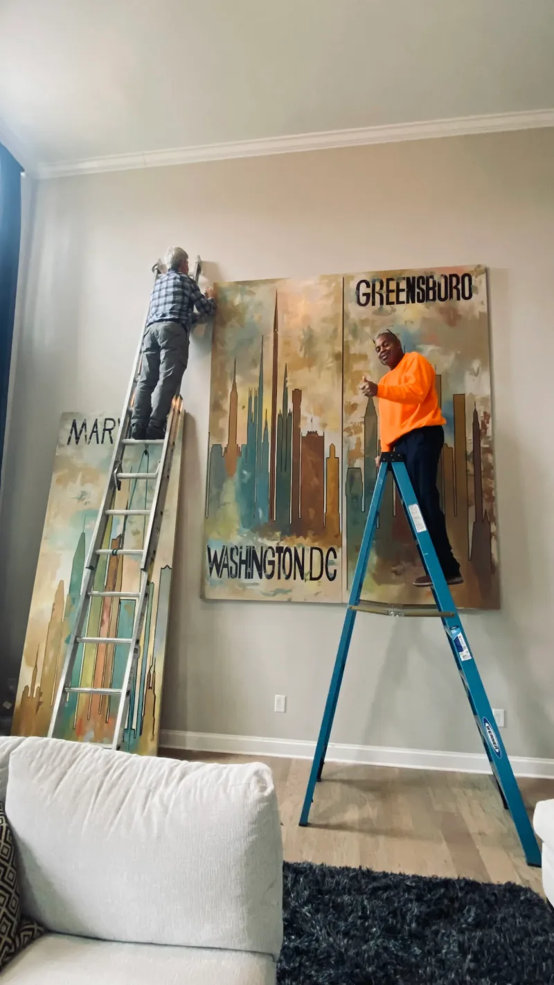 Leo Rucker artist muralist, portraiture, digital illustration and logo designing mural work 3 in Winston-Salem