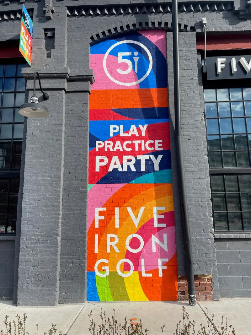 Five Iron Golf Play Practice Party Mural in Baltimore, MD