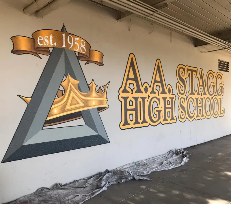 Branden Rodriguez murals and hand painted signs mural work 2 in Stockton