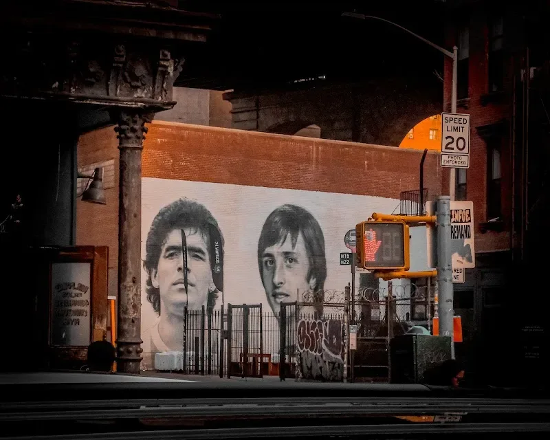 Maradona wall art in New York, NY