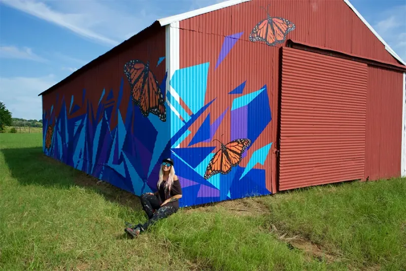 Zuzu - Muralist and Visual Artist - Pink Hair Productions, LLC Mural in Round Rock, TX