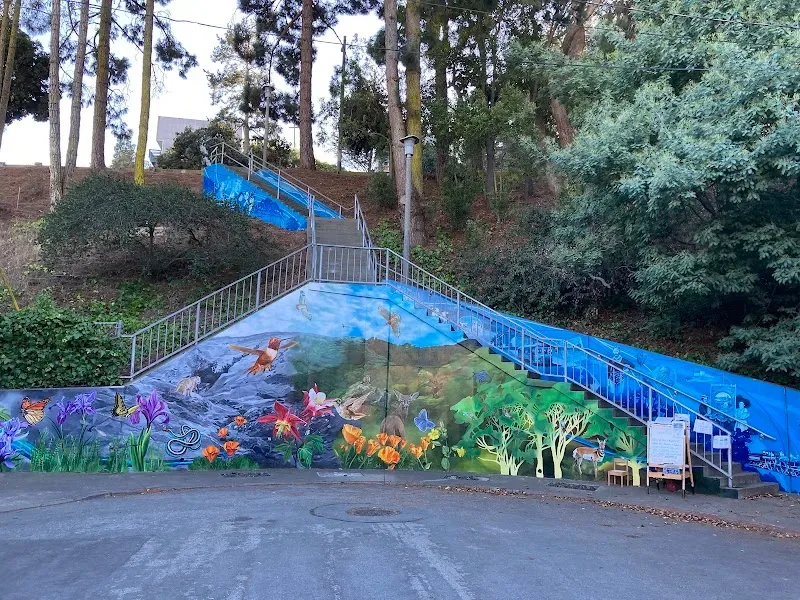 Burnside Mural and Steps in San Francisco, CA