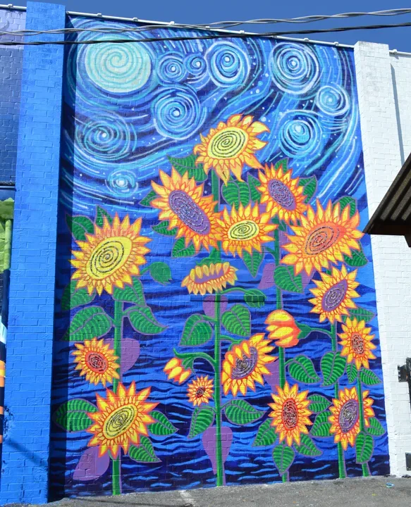Sunflower Mural in Jacksonville, FL