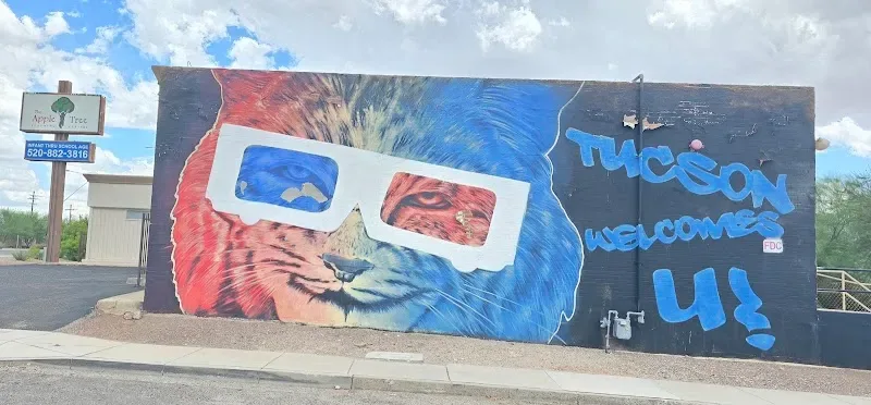 Ignacio Garcia Retro Wildcat Mural in Tucson, AZ