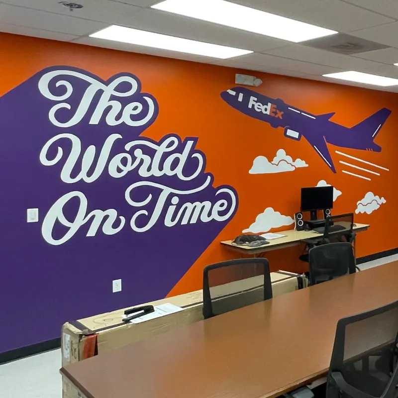 The World On Time Mural in San Diego, CA