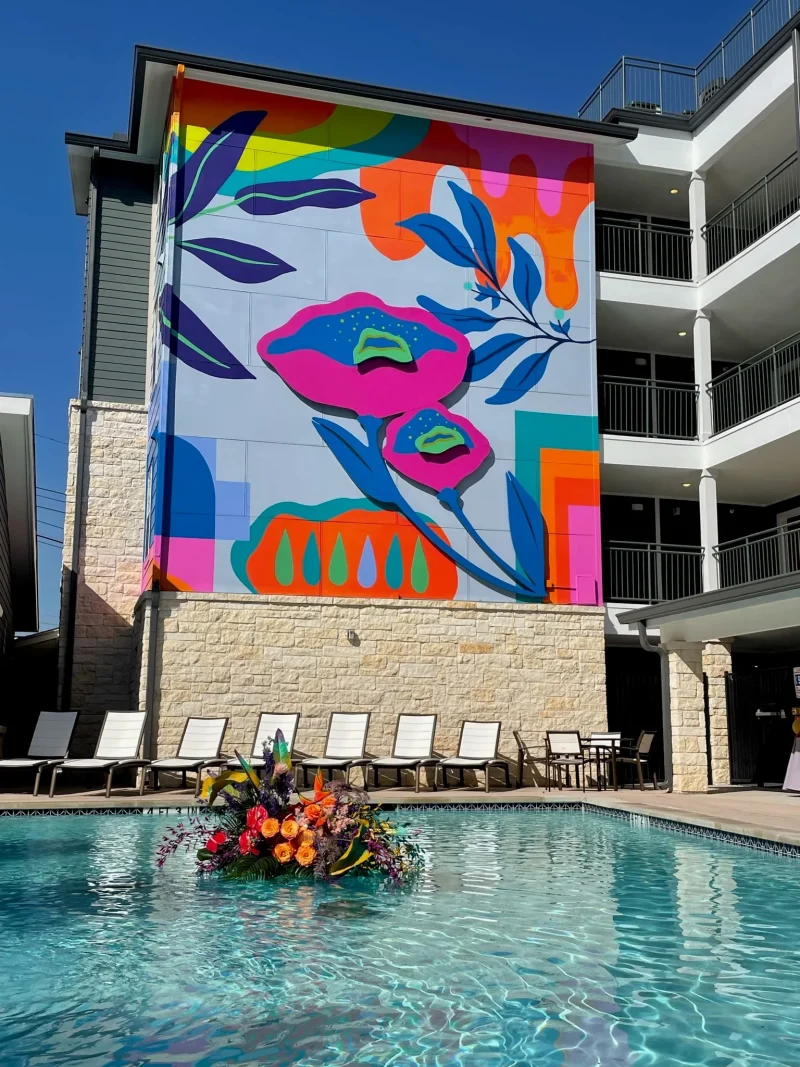 Zuzu - Muralist and Visual Artist - Pink Hair Productions, LLC Mural in Round Rock, TX
