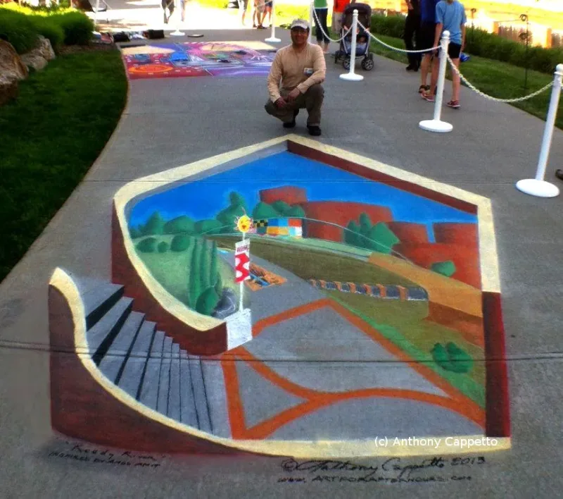 Art For After Hours 3D 4D Chalk Street Art: Murals, Installations Worldwide mural work 3 in Woodbridge
