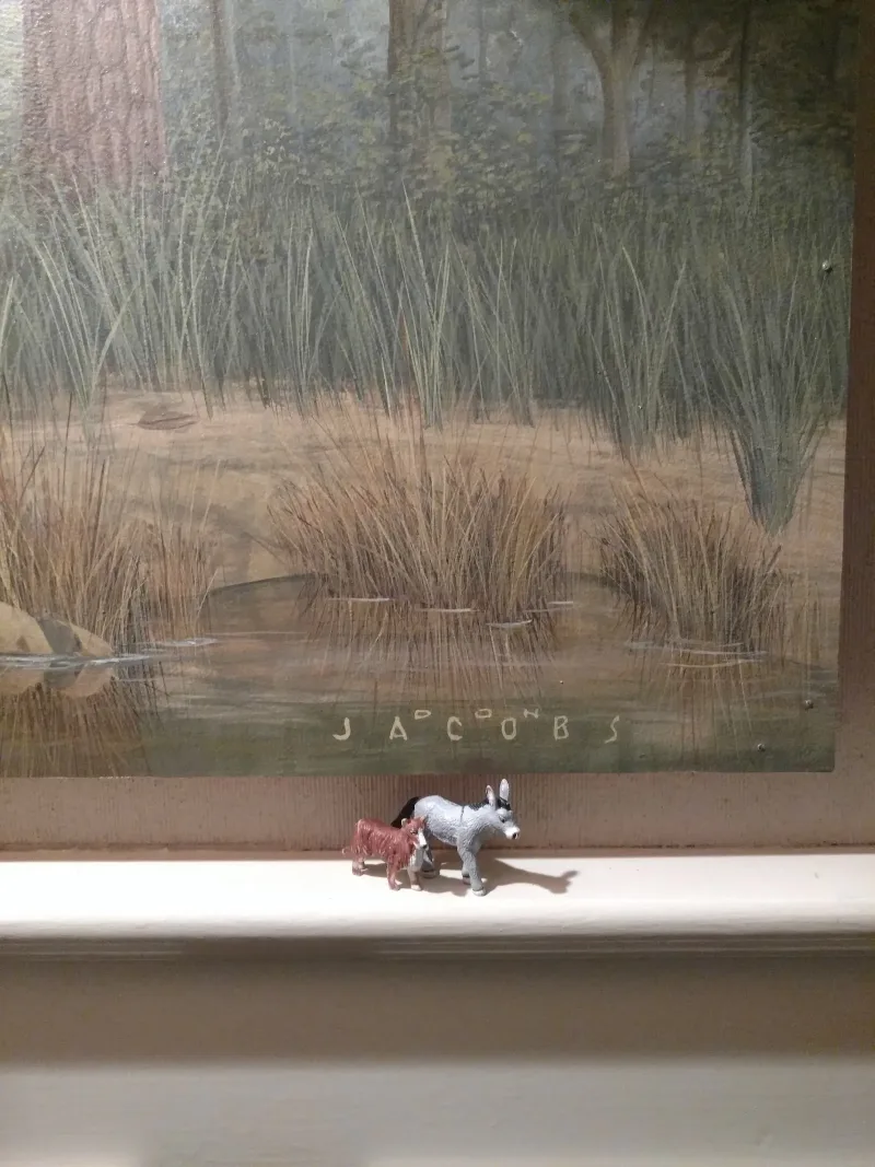 Wetland Marsh with Tall Grasses and Trees Mural in Jackson, MS
