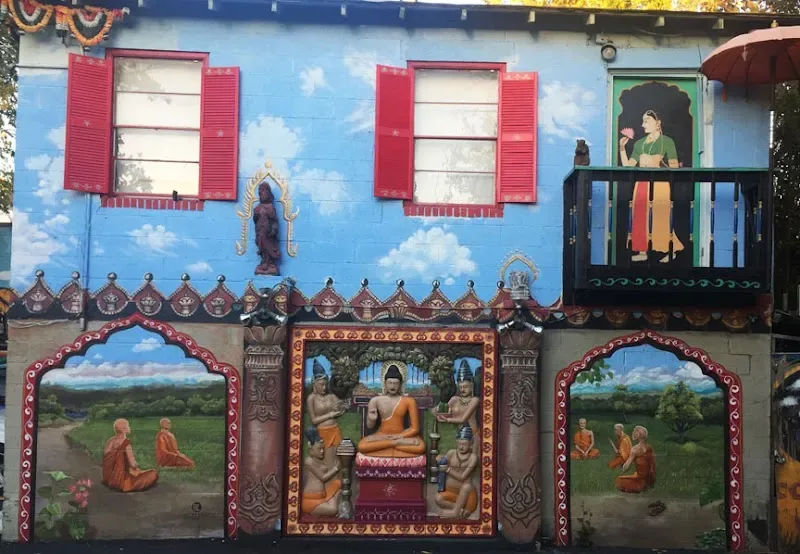 Buddhist Monks in Meditation Landscape Mural in Frisco, TX