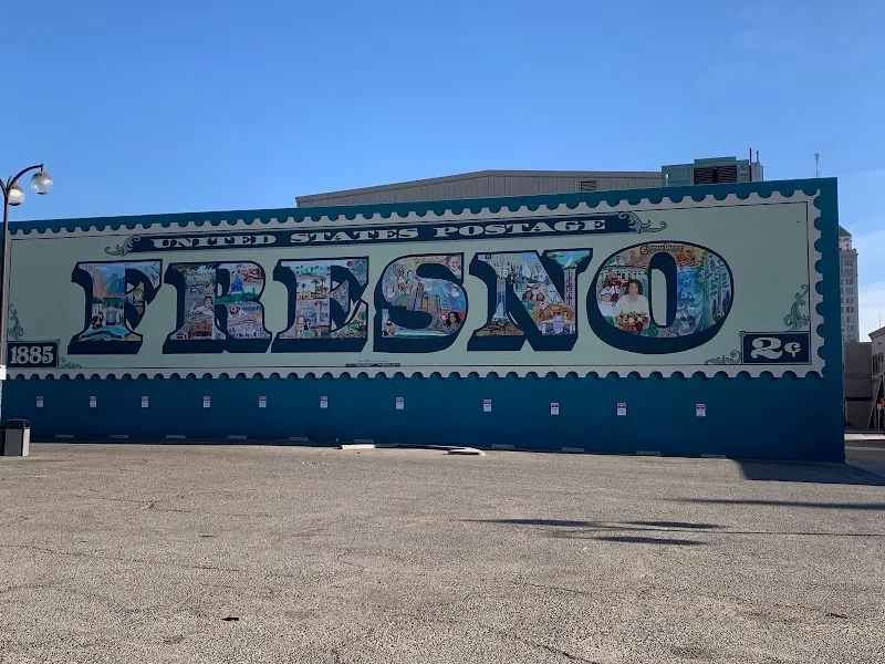 Fresno Postage Stamp Mural in Fresno, CA