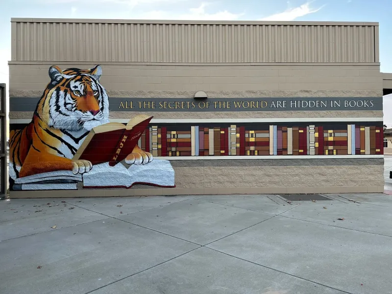 Murals for Schools mural work 2 in Huntington Beach