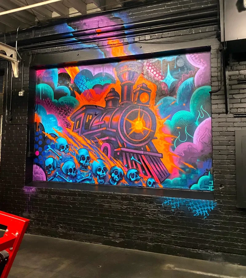 Minneapolis Muralist Dan Espeseth mural work 2 in Saint Paul