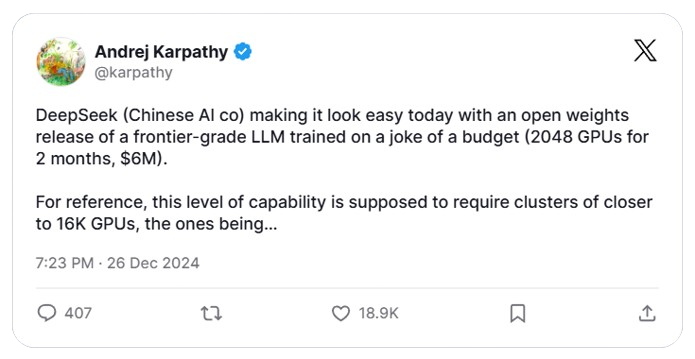 Fig: Andrej Karpathy's Tweet