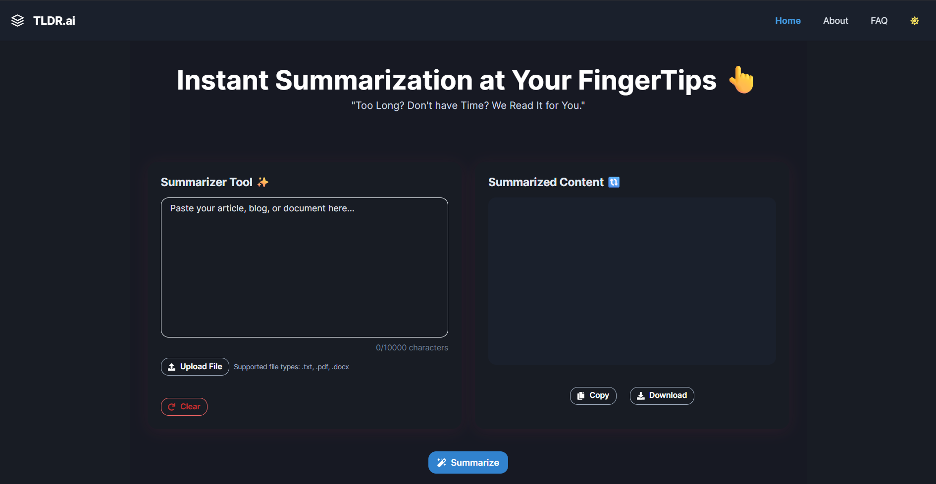 Fig: AI Text Summarizer Img