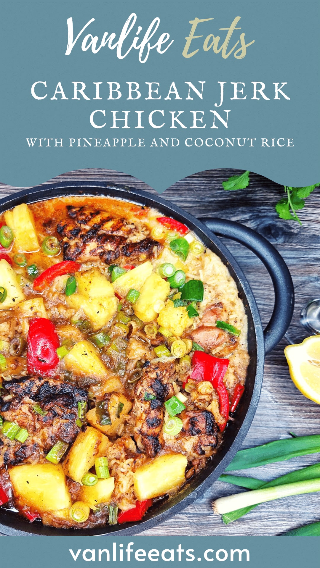 Caribbean Jerk Chicken with Pineapple and Coconut Rice