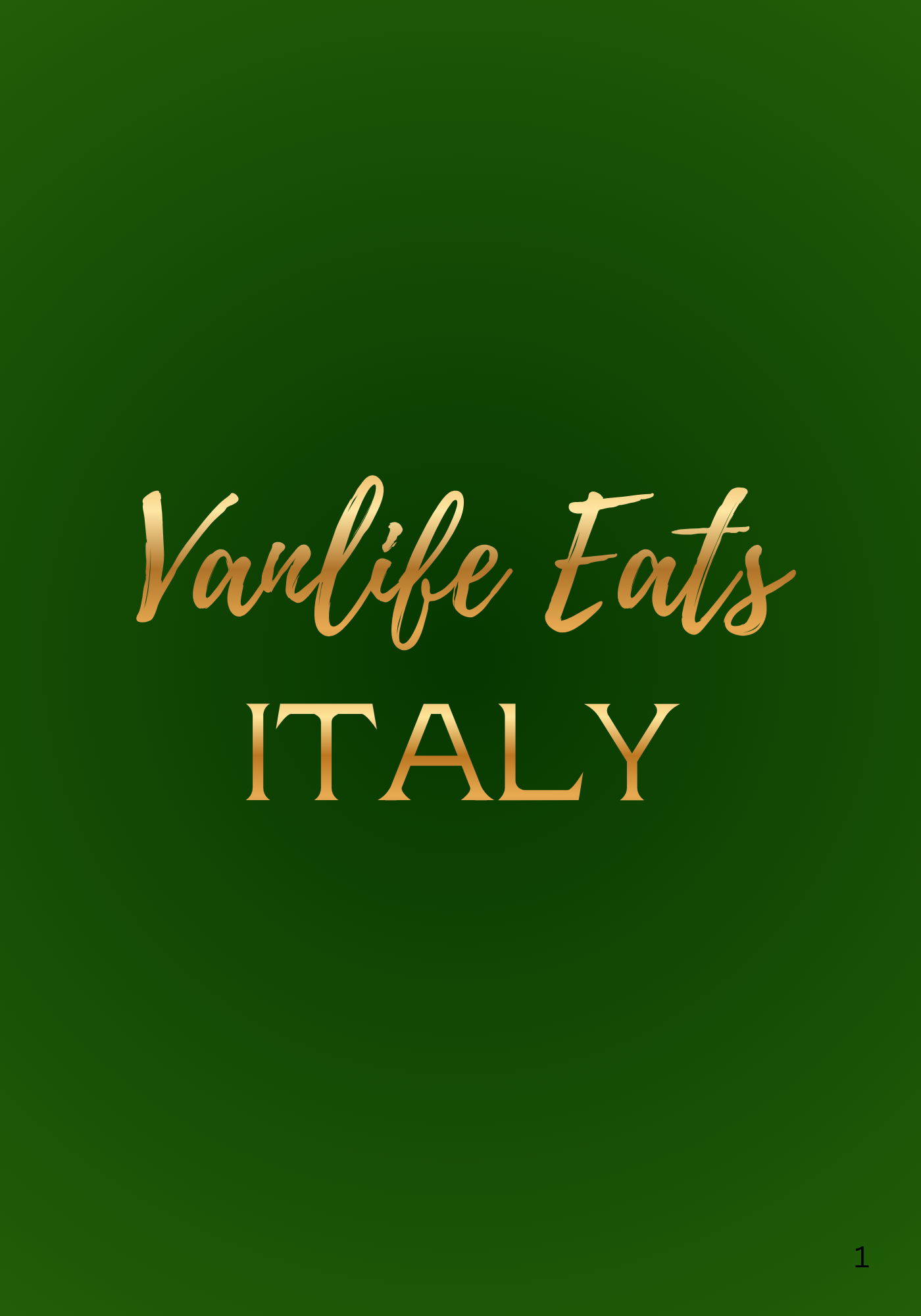 Vanlife Eats Italy Cookbook Cover