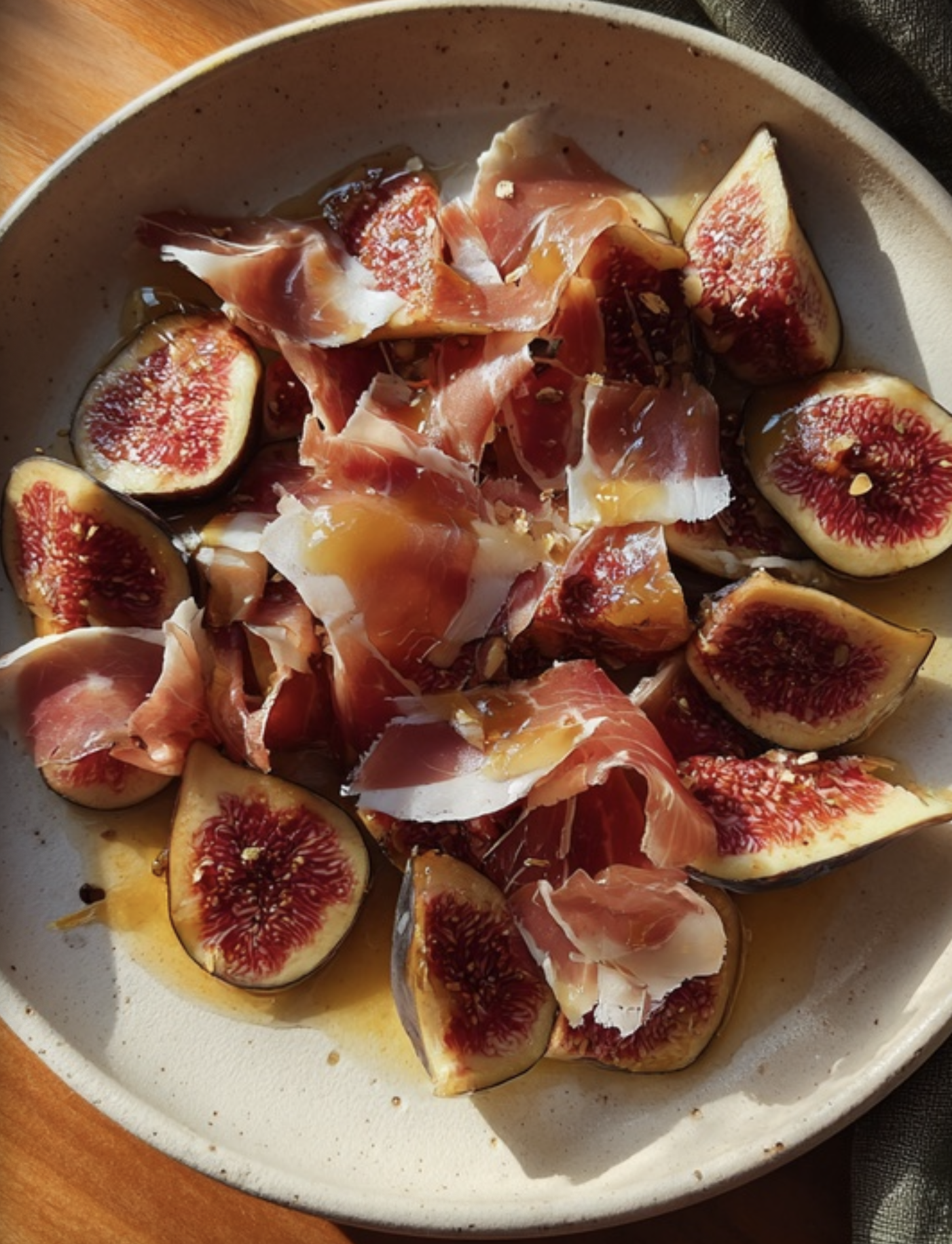 Prosciutto Figs Poached in Honey