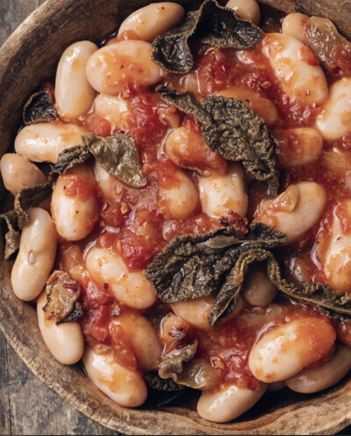 Tuscan Style Beans (Cannellini all'Uccelletto)