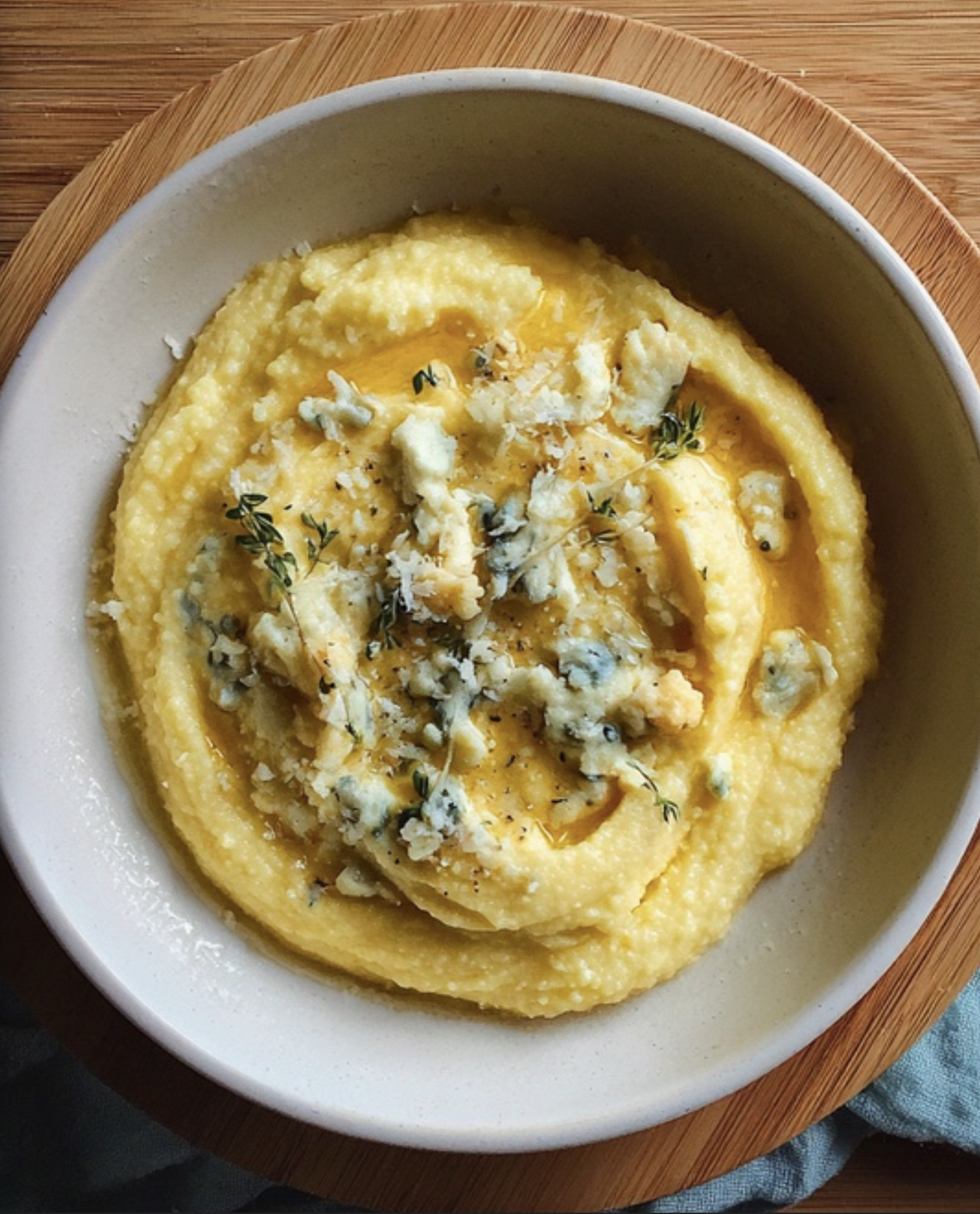 Polenta with Gorgonzola Cheese