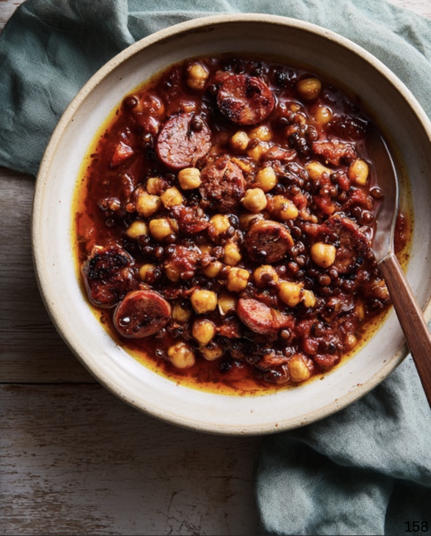 Sausage, Lentil & Chickpea Stew