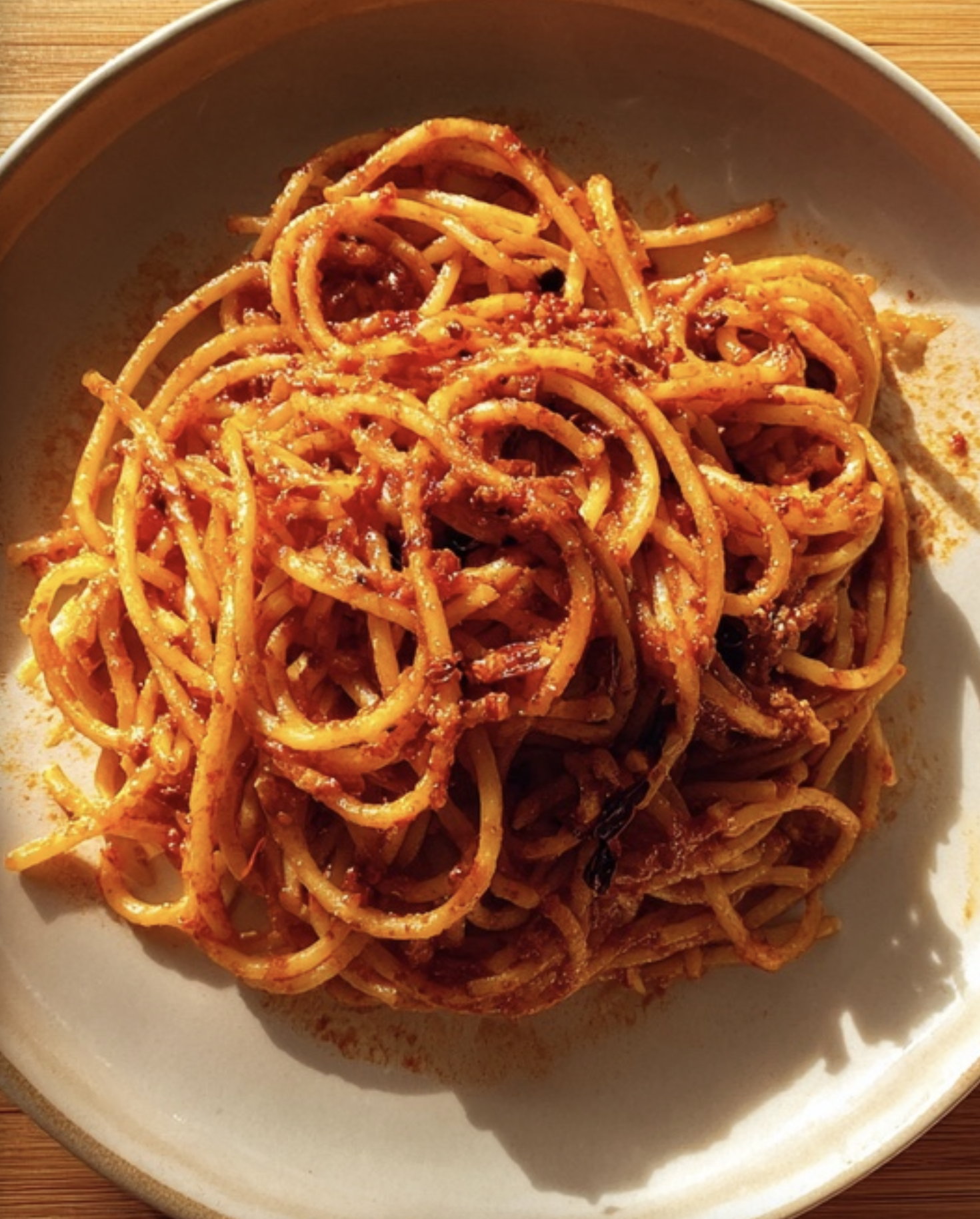 Spaghetti with Chilli & Tomato (Spaghetti all'Assassina)