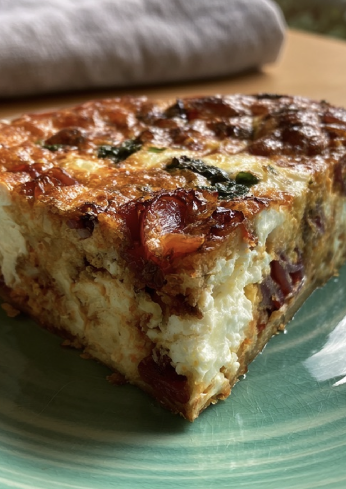 Red Onion and Ricotta Omelet