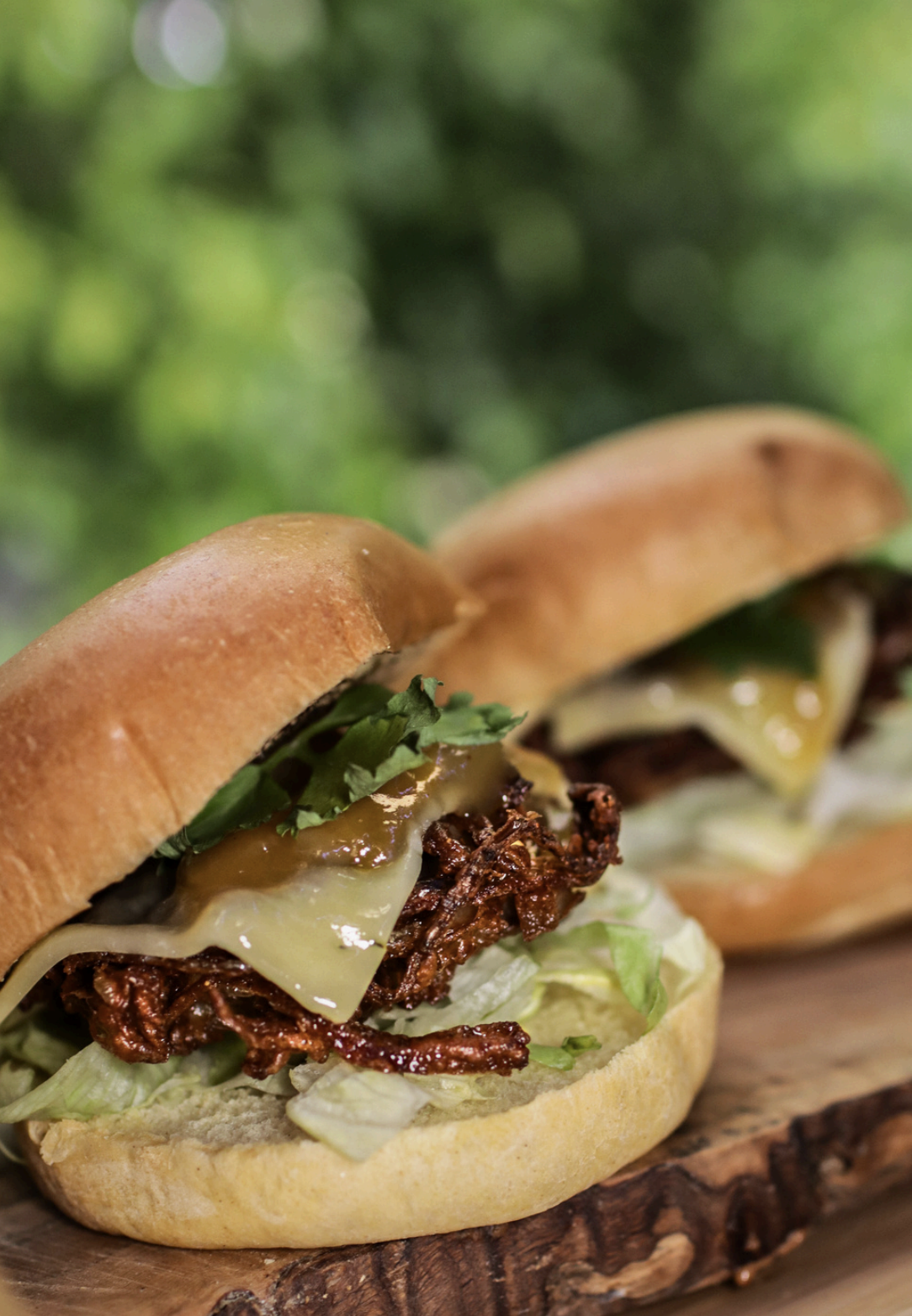 Cheese and Onion Bhaji Burgers