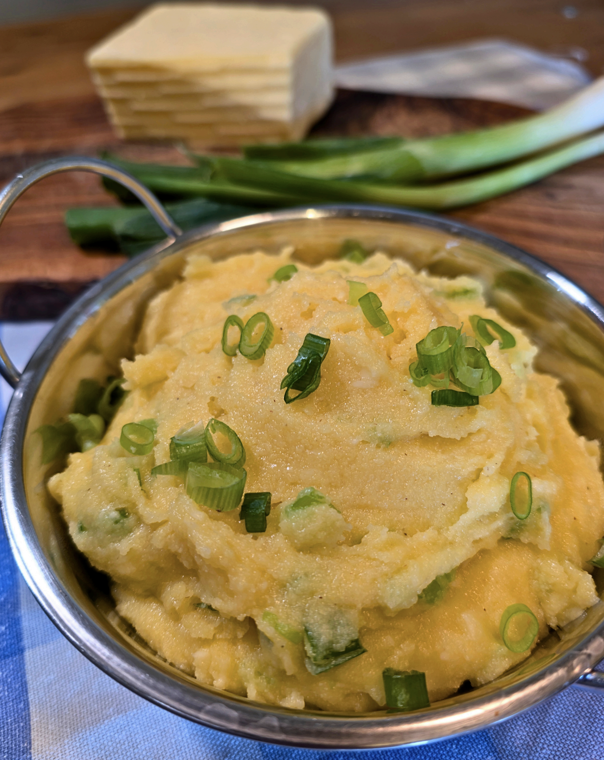 Cheese & Onion Polenta Mash