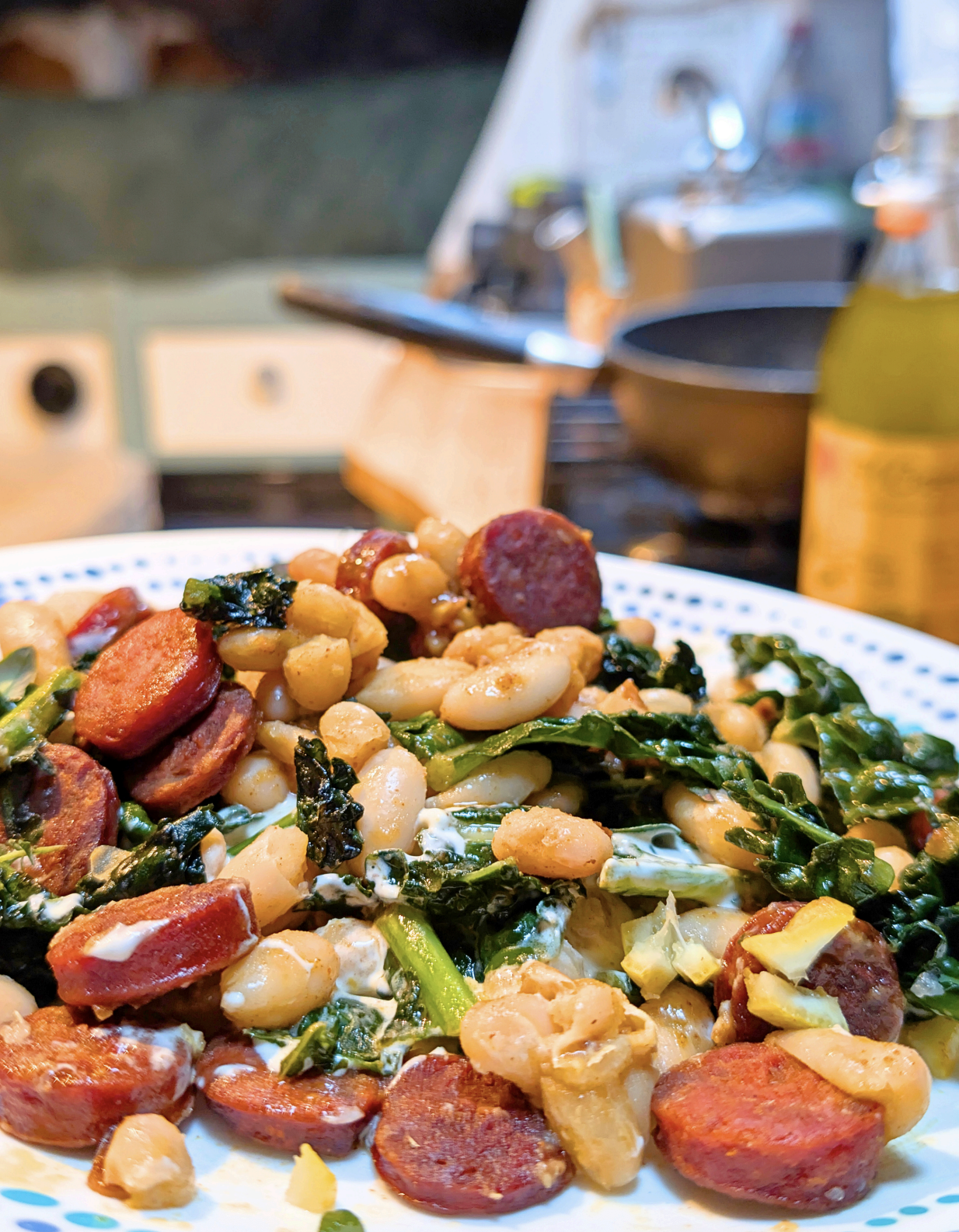 Smoky Cavolo Nero with Chorizo & Preserved Lemon