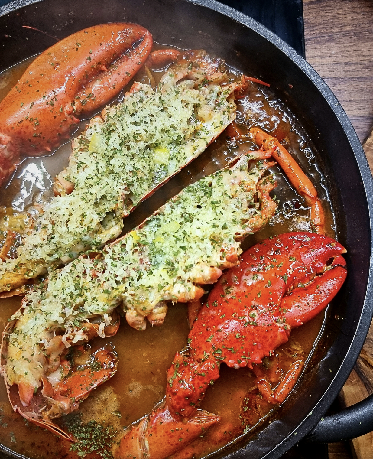 Lobster Thermidor in a Coconut Sweet Chilli Bisque