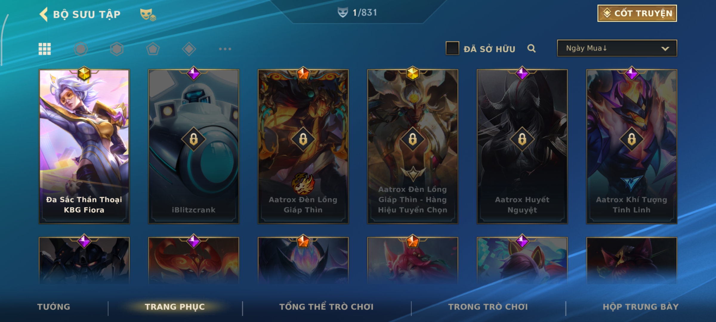 Ảnh tài khoản Skin Đa Sắc Thần Thoại KBG Fiora + Rương Skin Cam Tự Chọn - thumbnail 2