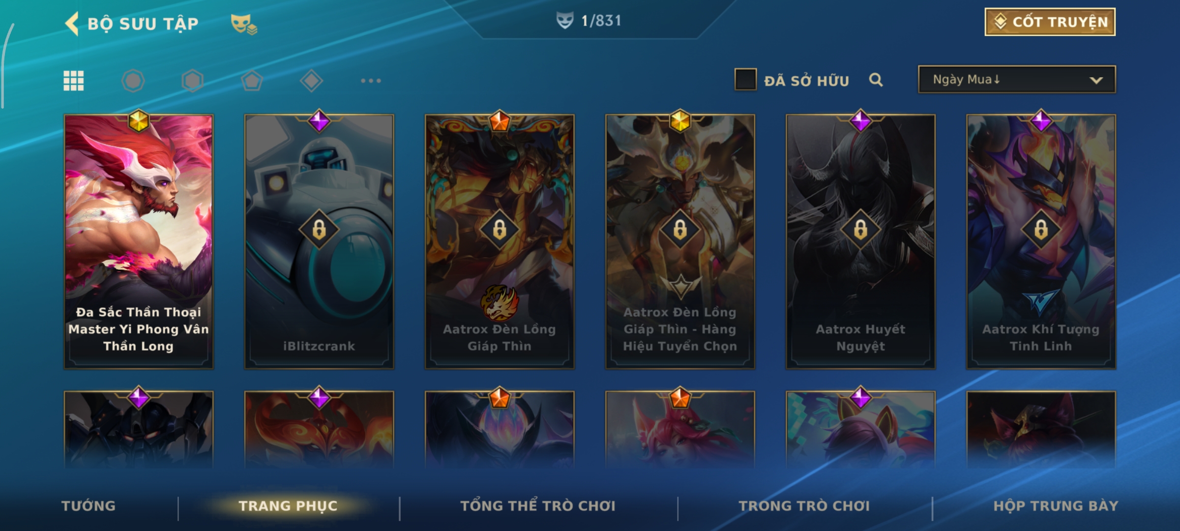 Ảnh tài khoản Skin Đa Sắc Thần Thoại Master Yi Phong Vân Thần Long + Rương Skin Cam Tự Chọn  - thumbnail 2