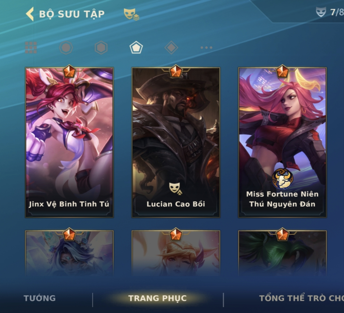 Ảnh tài khoản Skin Ngộ Không Ngọc Long, Jinx Vệ Binh Tinh Tú, Lucian Cao Bồi, Miss Fortune Niên Thú Nguyên Đán  - thumbnail 2