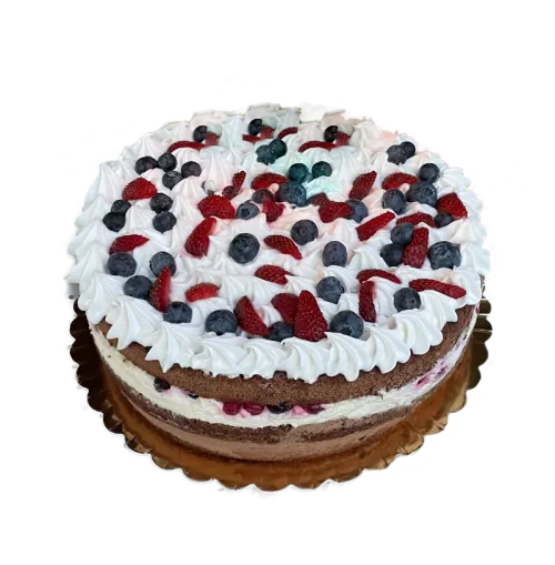 Mascarpone cu bezea spumă și fructe