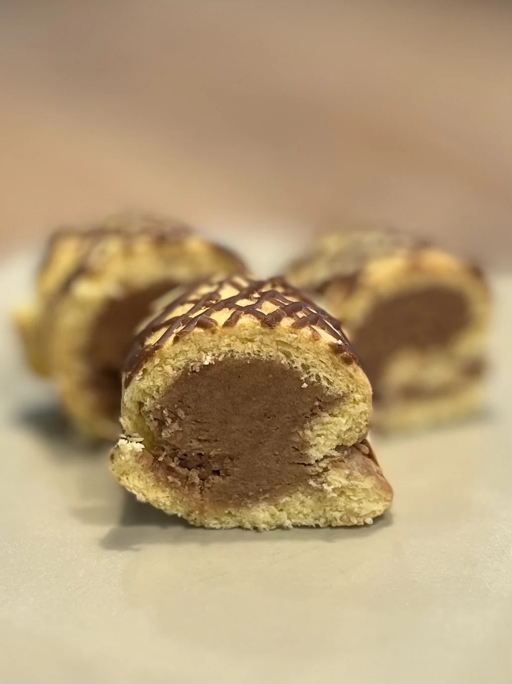 Mini rulada cu cacao și unt