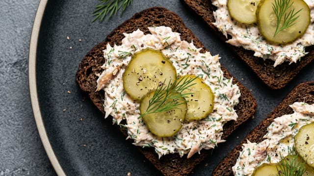 Åland Black Bread with Smoked Fish Spread