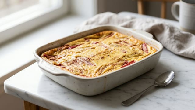 Åland-Style Rhubarb Custard Bake