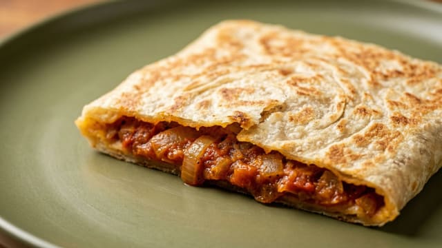 Mhajeb (Stuffed Semolina Flatbread)