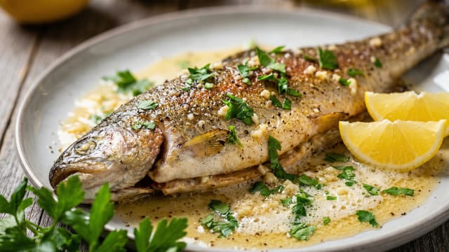 Andorran-Style Trout with Garlic Butter
