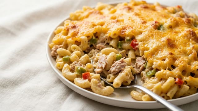 Antiguan Macaroni and Tuna Bake
