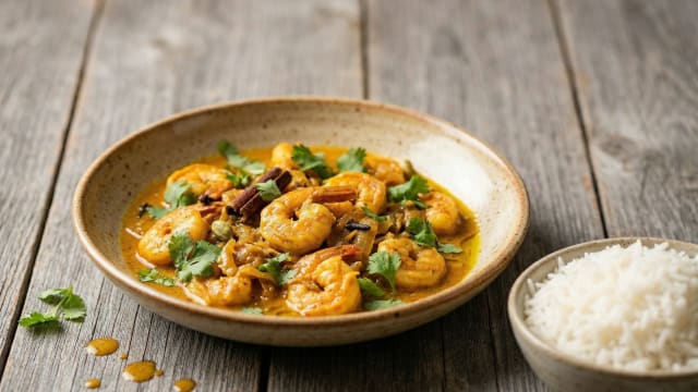Chingri Malai Curry (Coconut Prawn Curry)