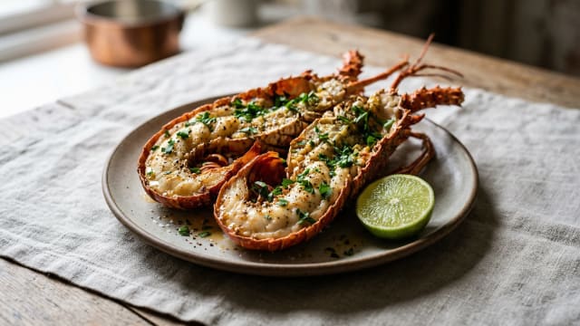Spiny Lobster with Garlic Butter