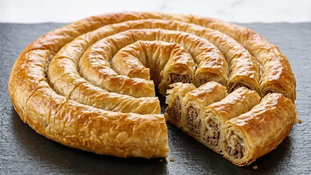 Burek (Bosnian Spiral Meat Pie)