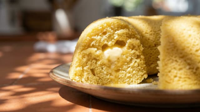 Cuscuz Cabo-Verdiano (Steamed Corn Breakfast Cake)