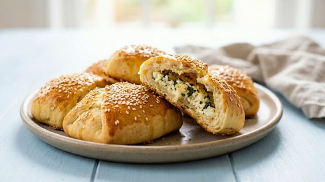 Flaounes (Cypriot Cheese and Mint Pastries)